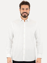 Camisa Dudalina Masculina Slim Tricoline Lisa Stretch Branca