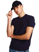 Camiseta Ellus Masculina Classic Manual Script Azul Marinho