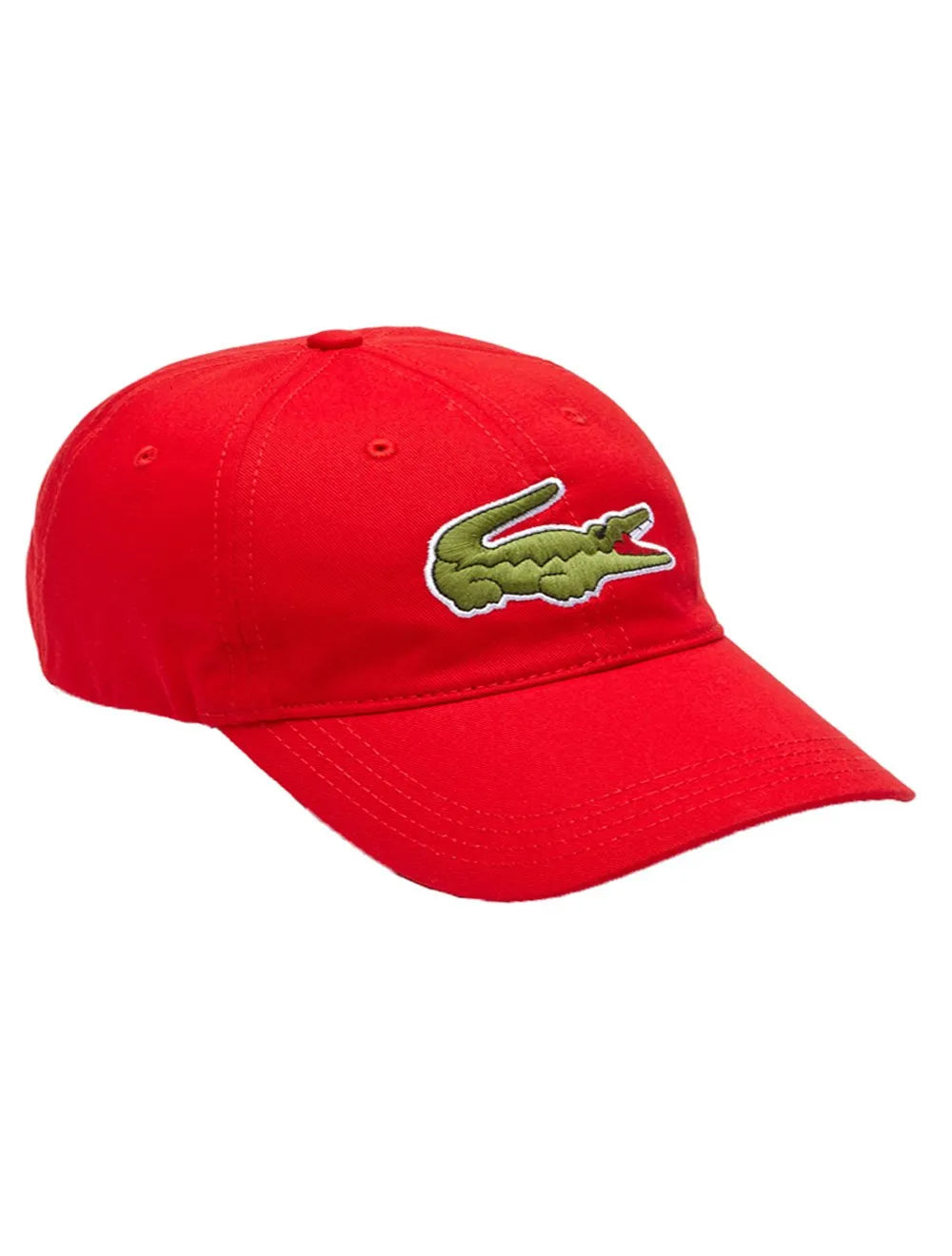 Boné Lacoste Casual Contrast Strep Big Logo Vermelho