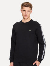 Moletom Lacoste Masculino Crewneck Sash Striped Preto