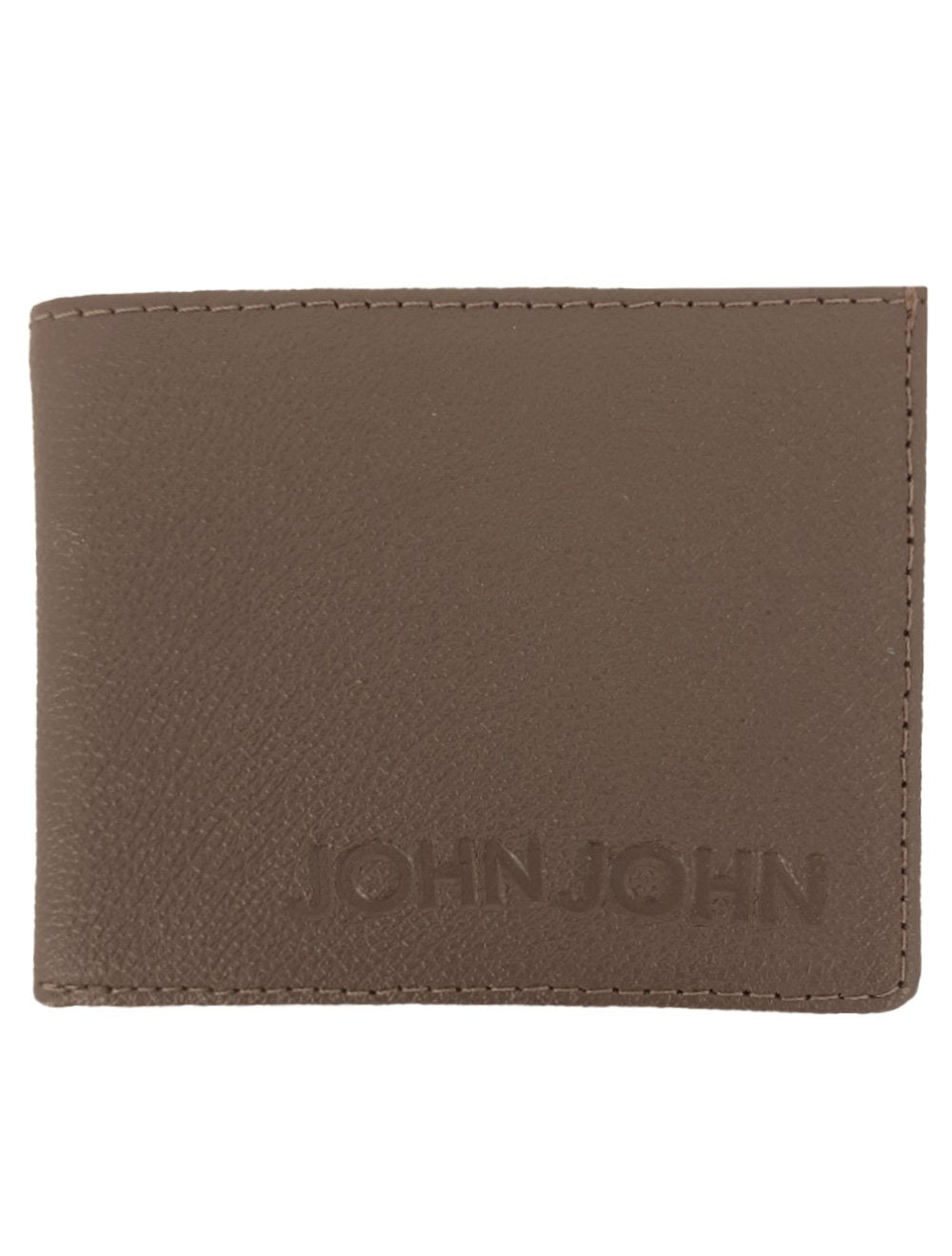 Carteira John John Masculina Couro Basic Down Logo Marrom