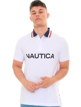 Polo Nautica Masculina Piquet Core Stamp Branca