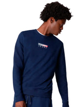 Moletom Tommy Jeans Masculino Crewneck Entry Graphic Azul Marinho