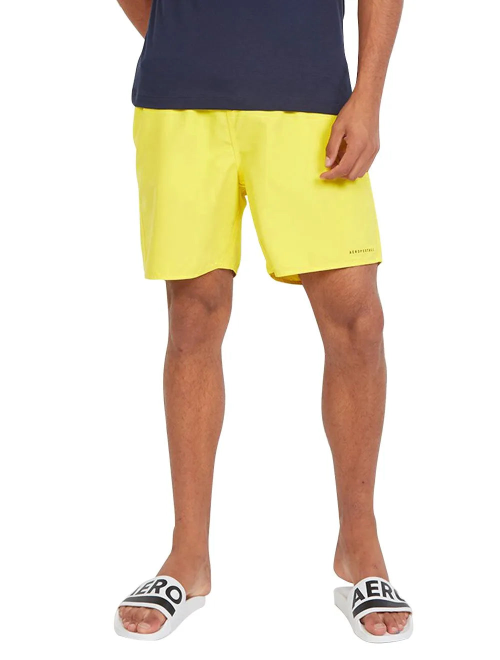 Short Aeropostale Masculino D'Água Swimwear Dark Logo Amarelo Claro