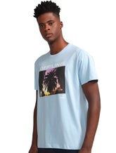 Camiseta Colcci Masculina Offline Vibes Azul Claro