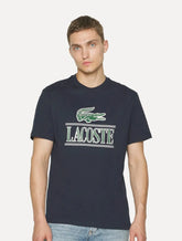 Camiseta Lacoste Masculina Heavy Cotton Jersey Vintage Azul Marinho