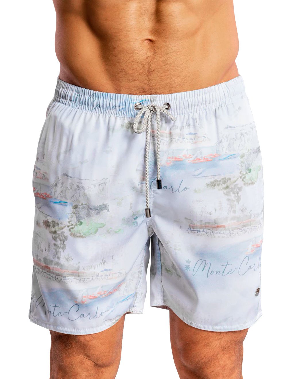 Short Sergio K Masculino D'Água Beachwear Monte Carlo Branco