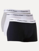 Cuecas Calvin Klein Underwear Plus Trunk Stretch Branca/ Preta/ Mescla Pack 3UN