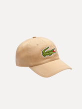 Boné Lacoste Casual Contrast Strep Big Logo Cáqui