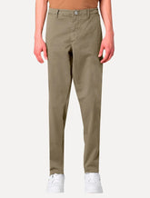 Calça Tommy Hilfiger Masculina Sarja Regular Fit Normal Rise Cáqui