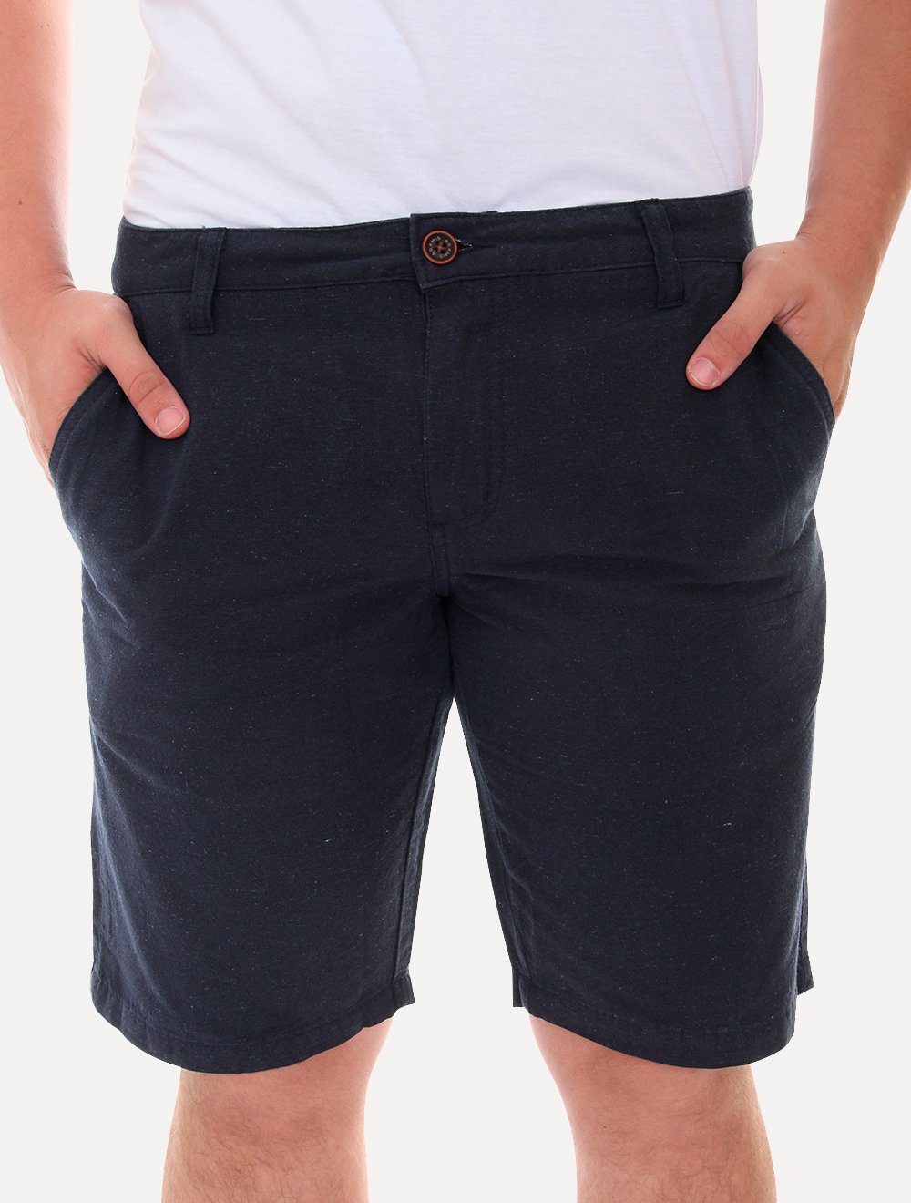 Bermuda Aramis Masculina Sarja Chino Eco Azul Marinho