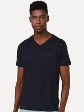 Camiseta Aramis Masculina Basic V-Neck Azul Marinho