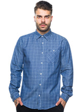 Camisa Disky Masculina Slim Fit Xadrez Navy Finale Azul