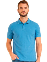 Polo Forum Masculina Piquet Muscle Logo Azul Claro