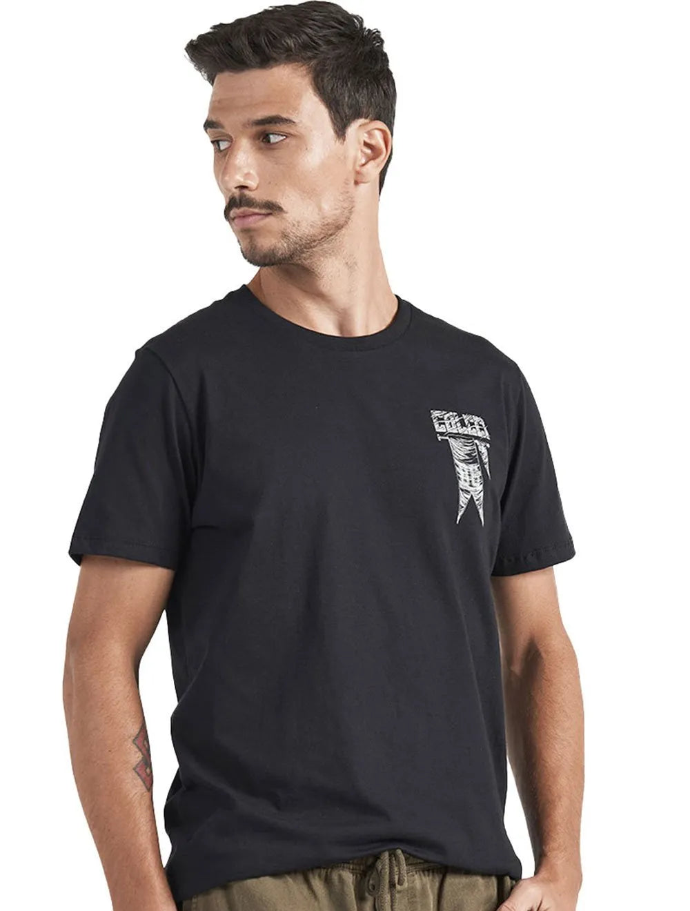Camiseta Colcci Masculina Slim Pennant Flag 86 Preta