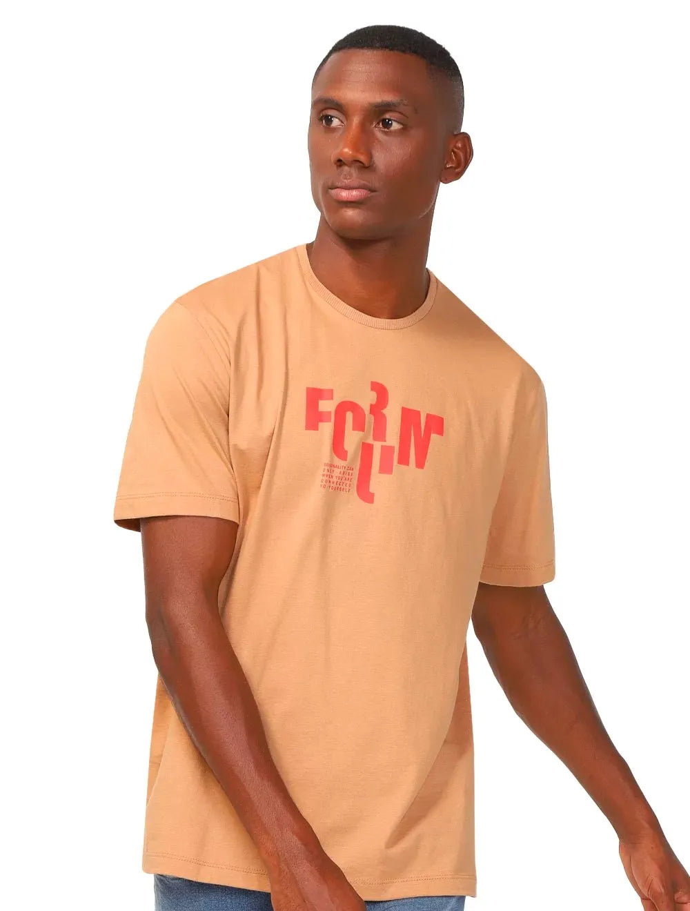 Camiseta Forum Masculina New Box Logo Originality Cáqui