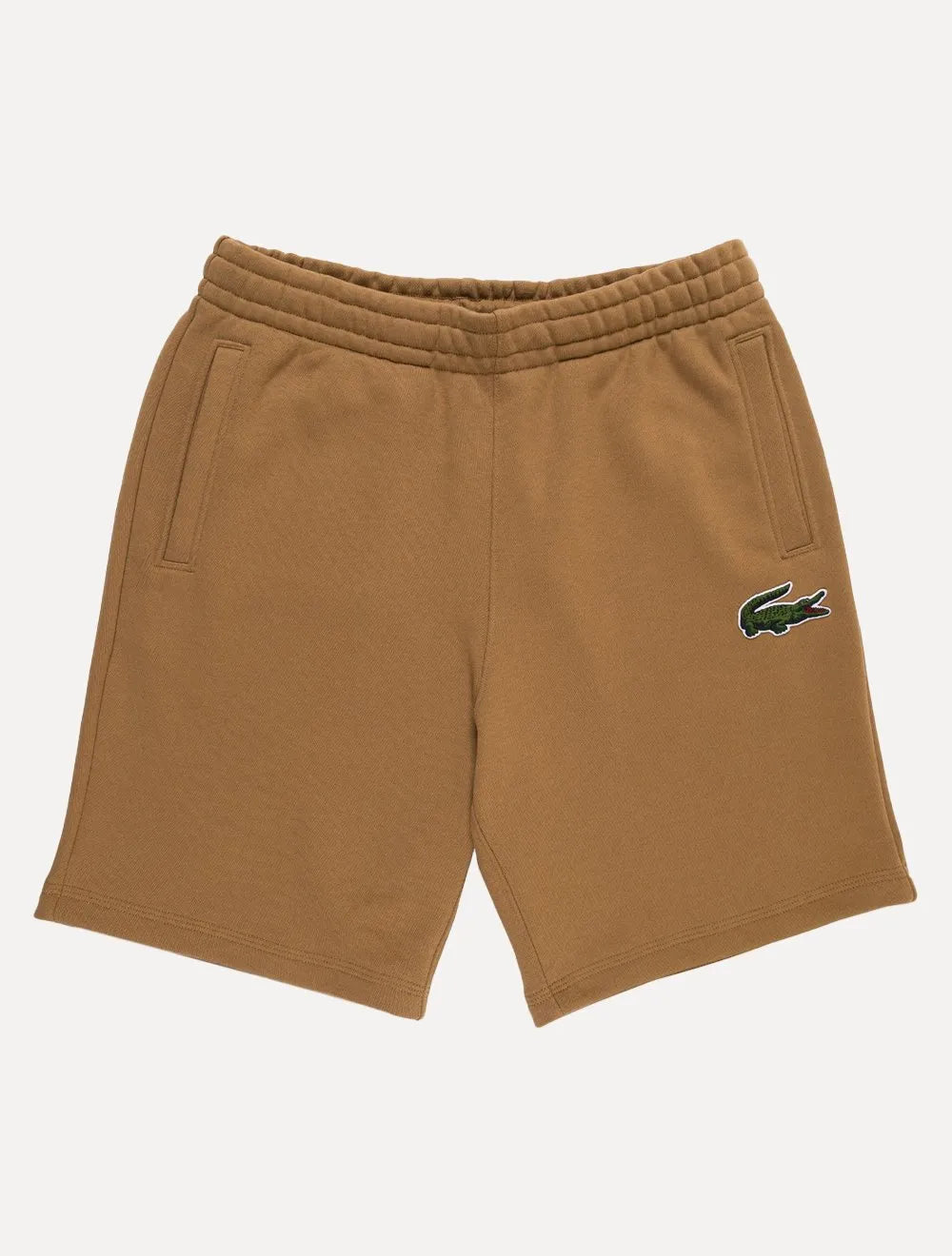 Bermuda Lacoste Moletom Masculina Big Croco Cáqui