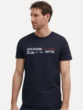 Camiseta Tommy Hilfiger Masculina Monotype 1985 Logo Azul Marinho