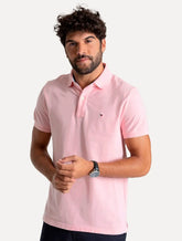 Polo Tommy Hilfiger Masculina Fit Ivy Rosa