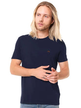 Camiseta Ellus Masculina Cotton Fine Aquarela Classic Azul Marinho