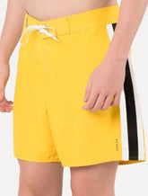 Bermuda Osklen Masculina D'Água Surf Urban Stripes Amarela