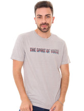 Camiseta Calvin Klein Jeans Masculina Spirit Youth Cinza