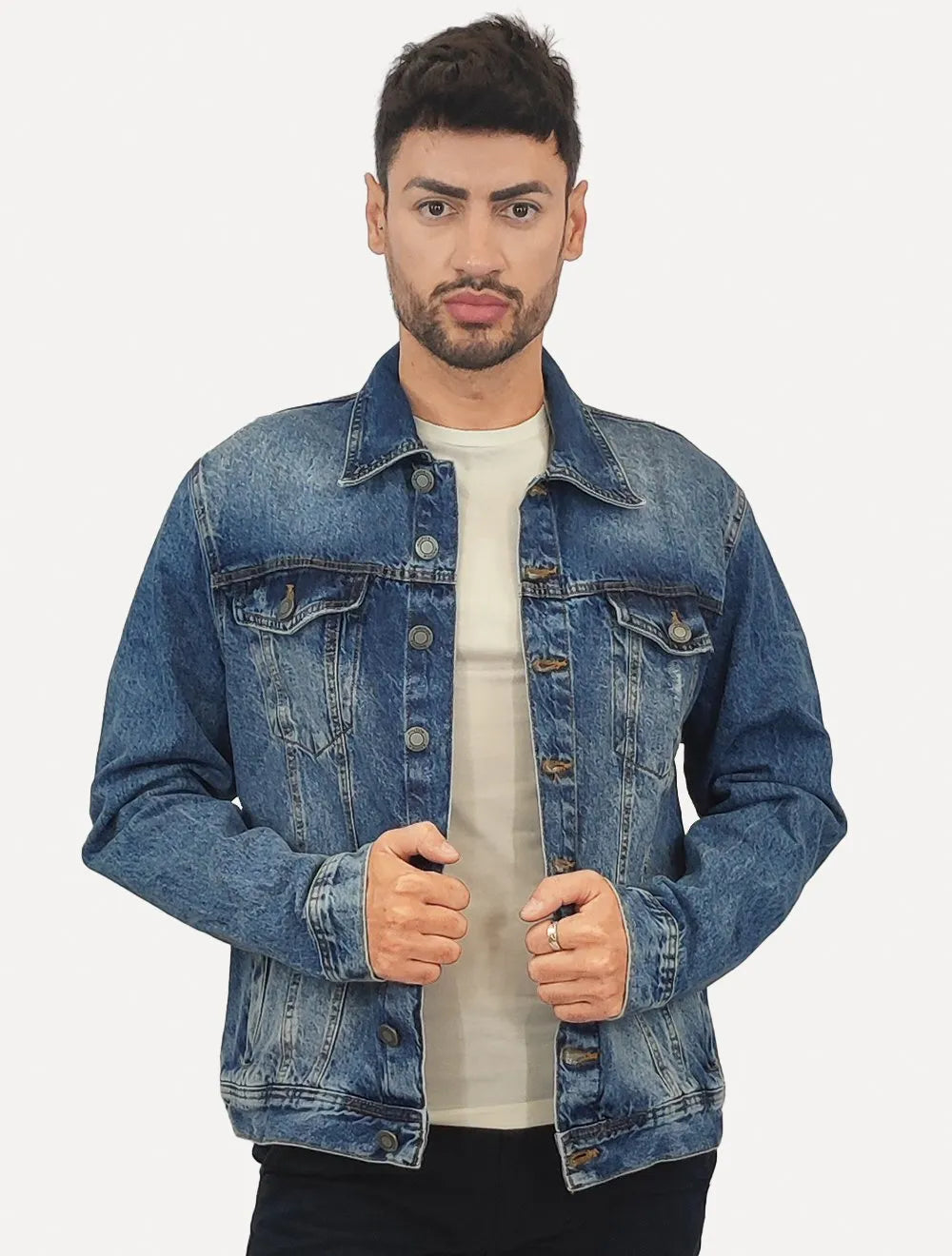 Jaqueta Nautica Masculina Jeans Azul Escuro