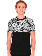 Camiseta Aeropostale Masculina Duo Flowers Preta