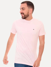 Camiseta Tommy Hilfiger Masculina Essential Cotton Icon Rosa Claro