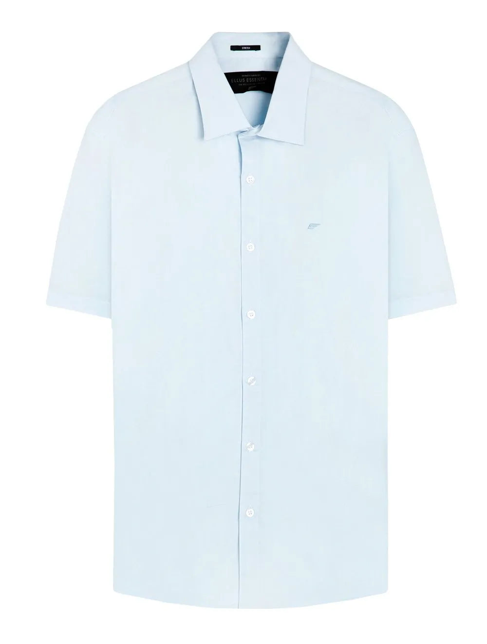 Camisa Ellus Masculina Manga Curta Tricoline LY Classic Italian Azul Claro
