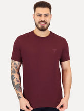 Camiseta Guess Masculina Bordado Peito Bordô