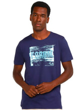 Camiseta Forum Masculina Logo Glitch Azul Marinho