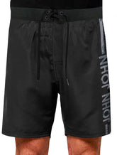 Bermuda John John Masculina D'Agua Black Military Logo Preta