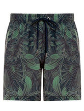 Short Dudalina Masculino D'Água Floral Verde Militar