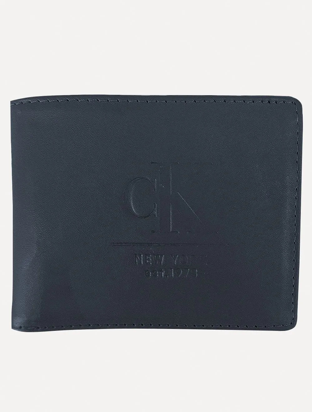 Carteira Calvin Klein Jeans Couro CKJ New York Azul Marinho