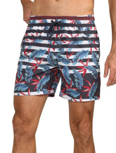 Short Dudalina Masculino D'Água Striped Floral Azul Marinho