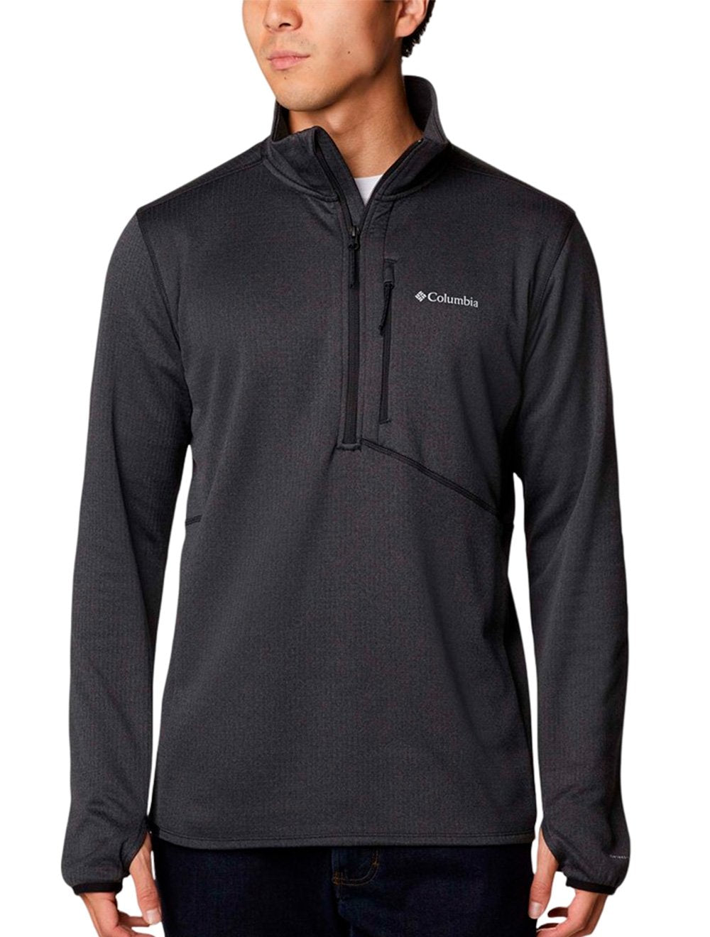 Jaqueta Columbia Masculina Fleece Park View Half Zip Grafite