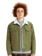 Jaqueta Jeans Levis Masculina Sherpa Trucker Verde Militar