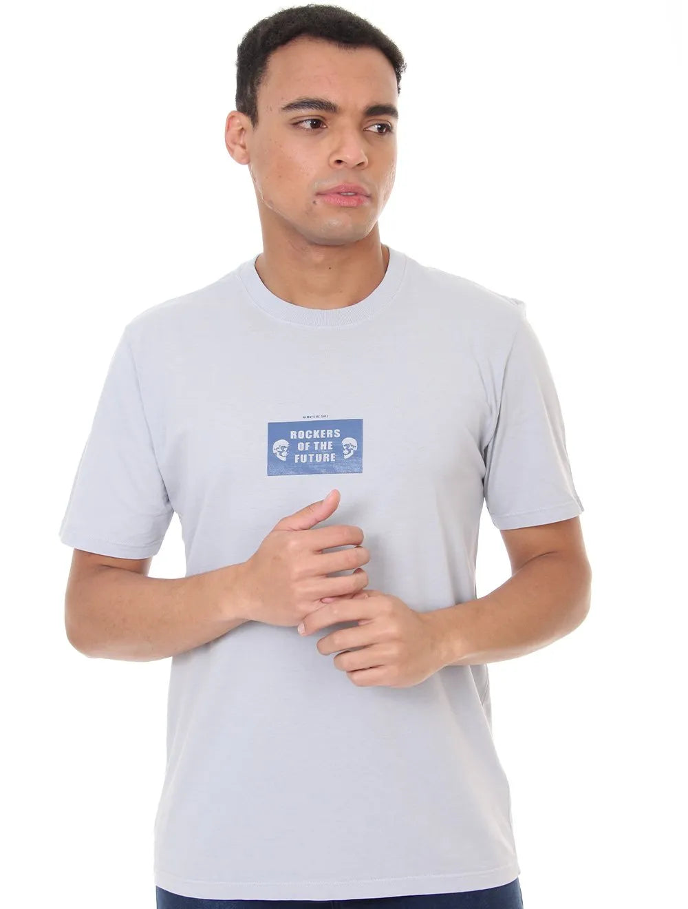 Camiseta John John Masculina Rx Rockers Cinza Claro