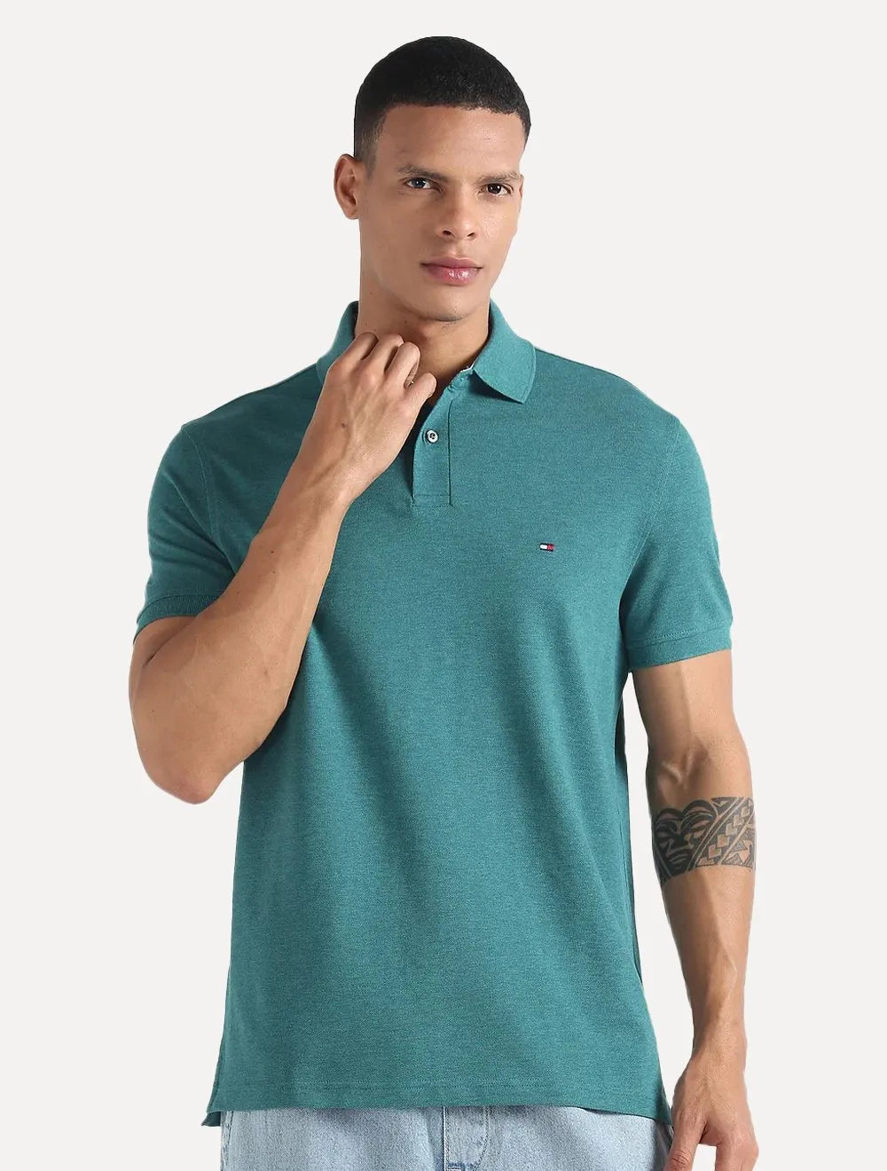 Polo Tommy Hilfiger Regular Piquet 1985 Verde Mescla