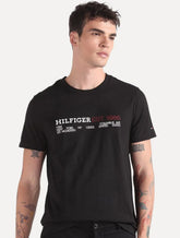 Camiseta Tommy Hilfiger Masculina Monotype 1985 Logo Preta