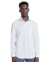 Camisa Aramis Masculina Regular Tricoline Xadrez Azul/Branca