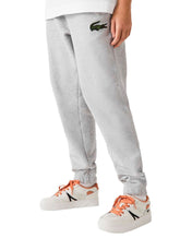 Calça Lacoste Moletom Masculina Relaxed Big Croco Trackpants Cinza Mescla