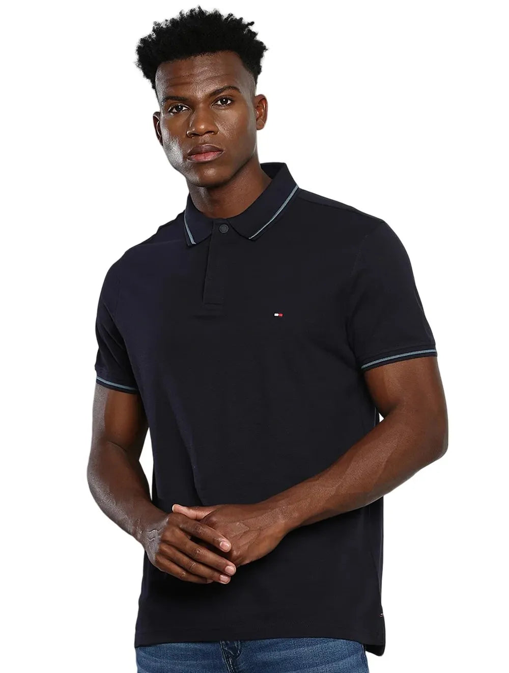 Polo Tommy Hilfiger Athletic Prep Pure Cotton Azul Marinho
