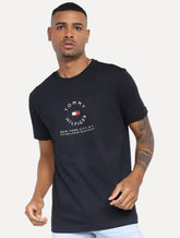 Camiseta Tommy Hilfiger Masculina Roundall Graphic Tee Azul Marinho