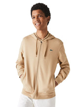 Moletom Lacoste Masculino Sport Fleece Hoodie Full Zip Cáqui