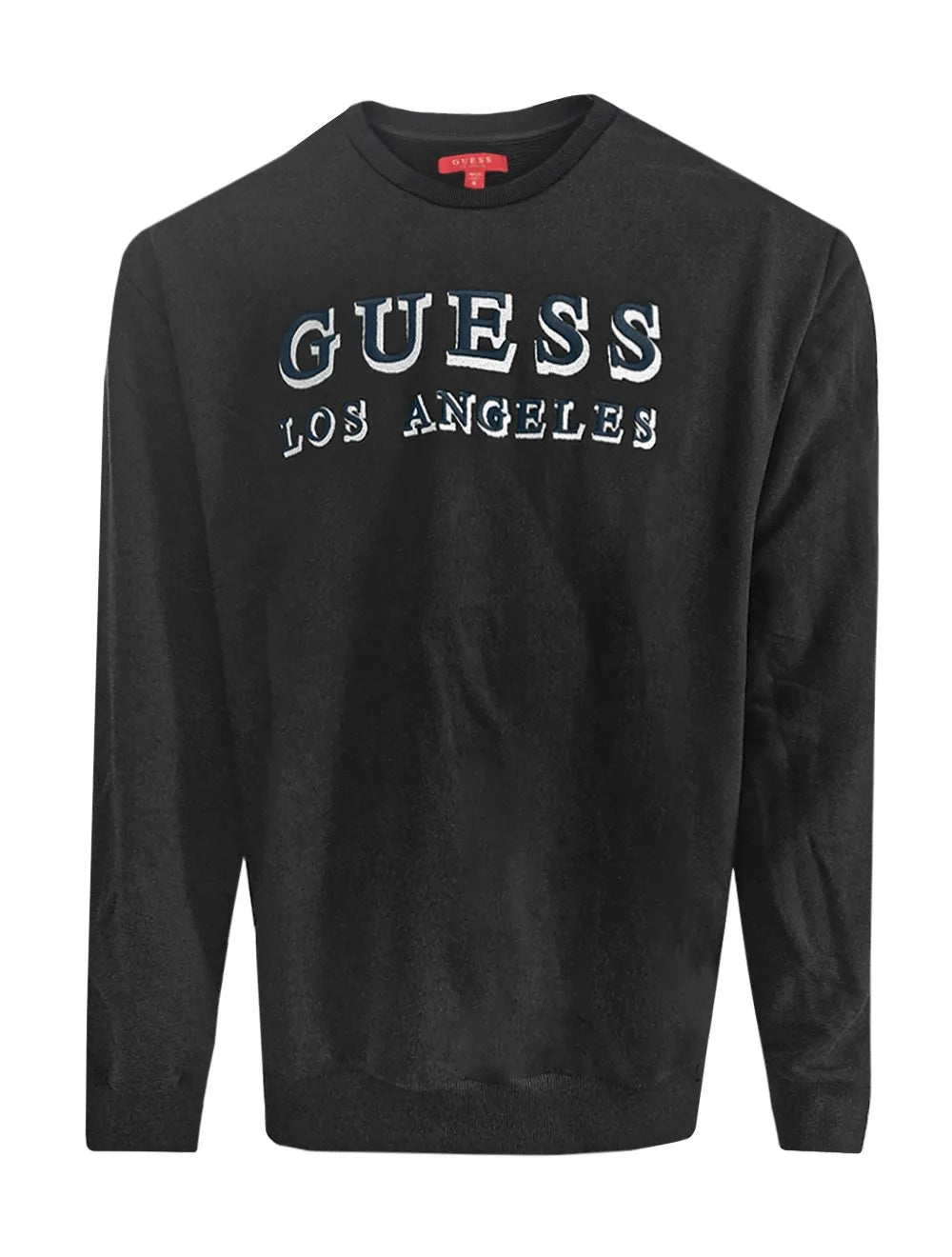 Moletom Guess Masculino Crewneck Embroidered Los Angeles Preto