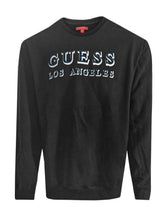 Moletom Guess Masculino Crewneck Embroidered Los Angeles Preto