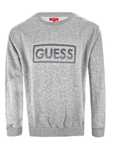 Moletom Guess Masculino Bordado Degrade Cinza Mescla