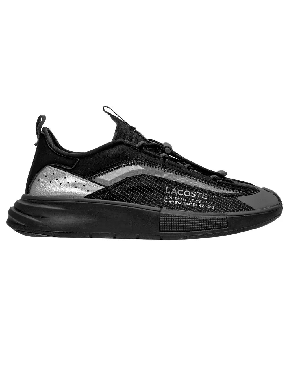 Tênis Lacoste Masculino Odyssa Lite Nylon Blk/Dk Gry Preto
